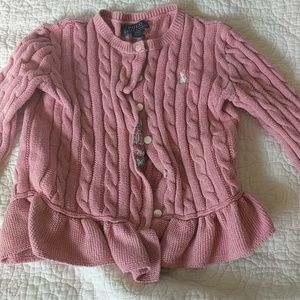 Girl's Ralph Lauren Polo sweater cardigan. Size 7